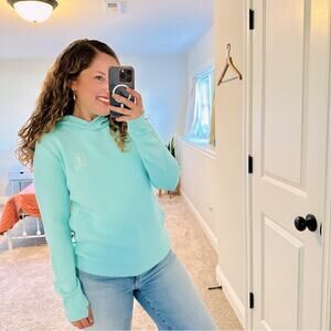 TPC Deere Run Bright Blue Hoodie Sweatshirt Scuba Material Medium Golf